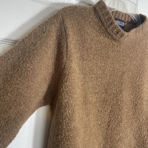 Vintage Y2K Lands End Sweater Women Medium Brown Merino Wool Blend Pullover Top - Picture 2 of 10